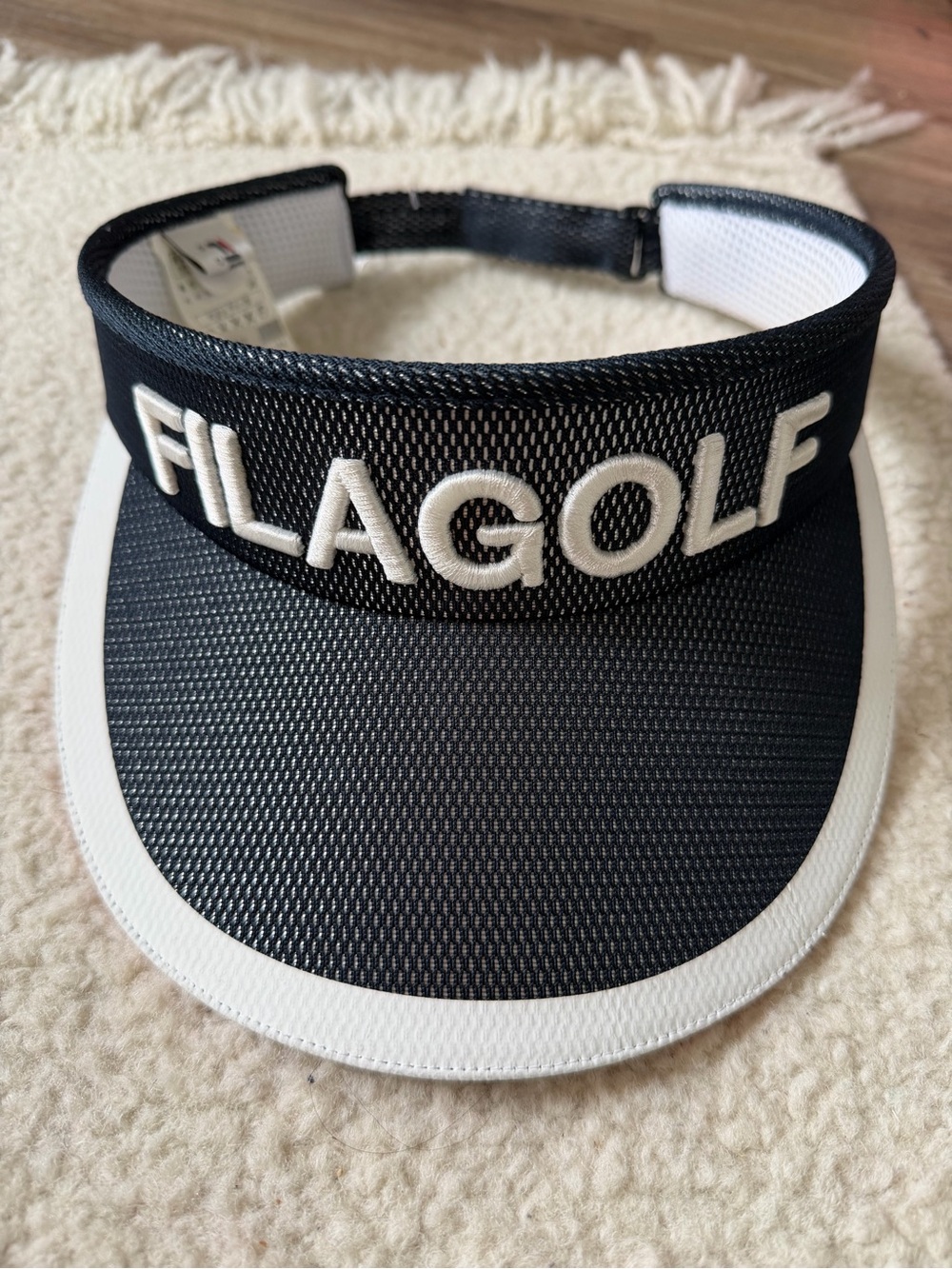 FILA Golf Black and White Visor Hat